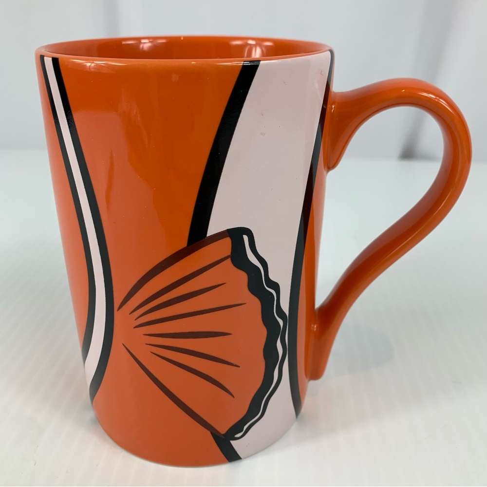 Finding Nemo Orange Tall Ceramic Coffee Cup Vintage Disney Store Mug